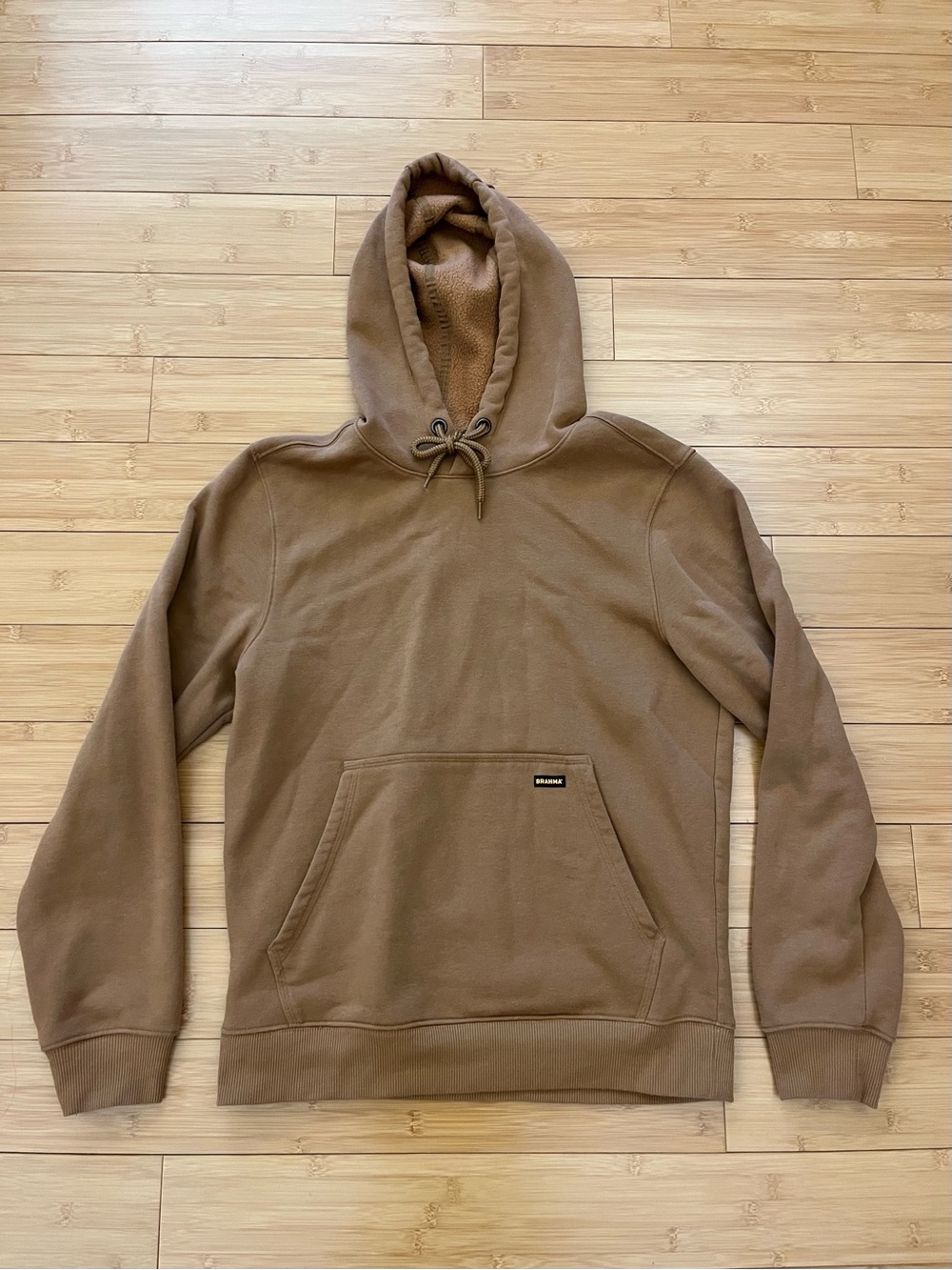 Brahma Men's Brown Fleece Hoodie